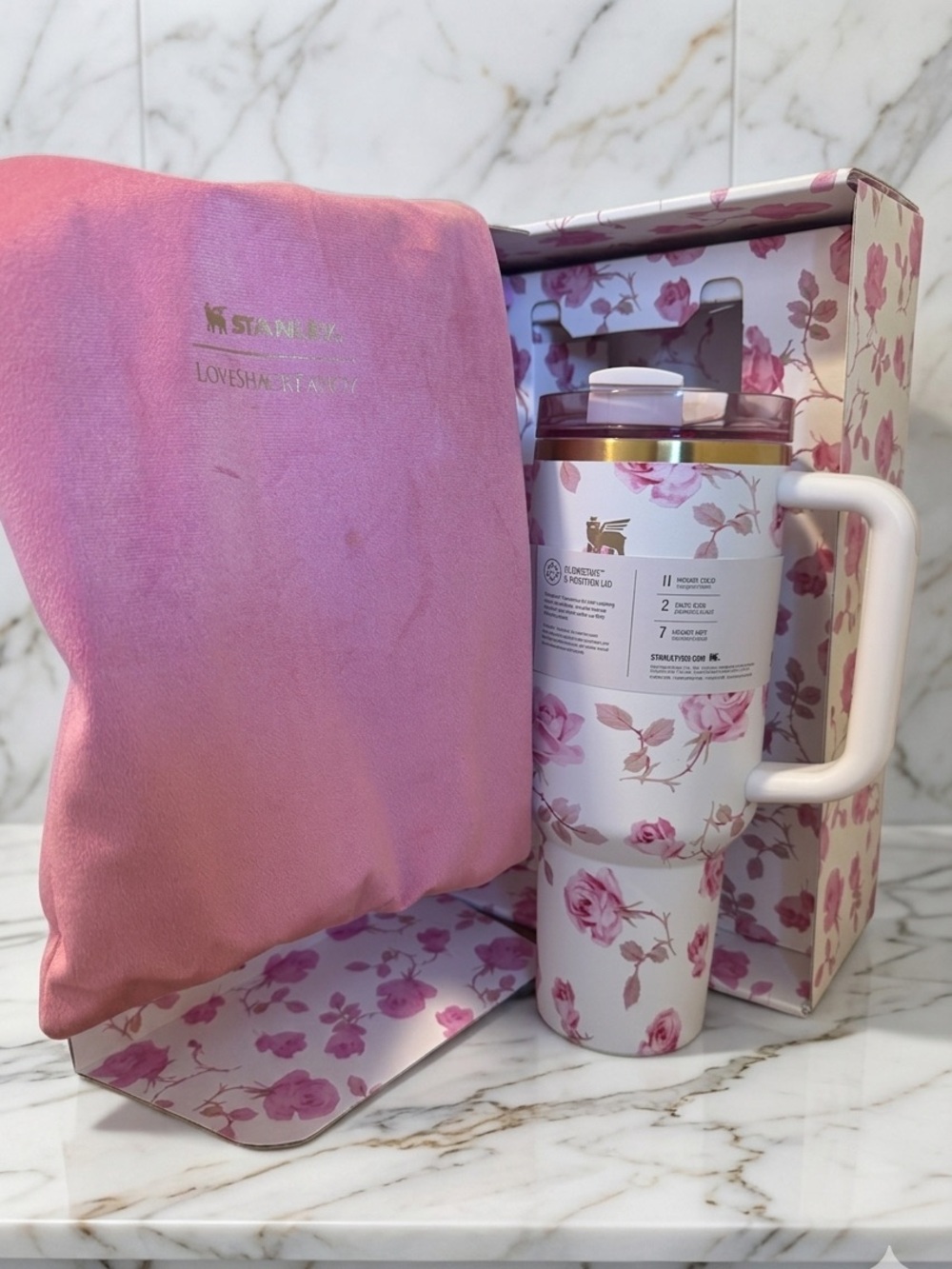 LoveShackFancy | STANLEY | 40 oz Limited Edition Pink Floral Tumbler